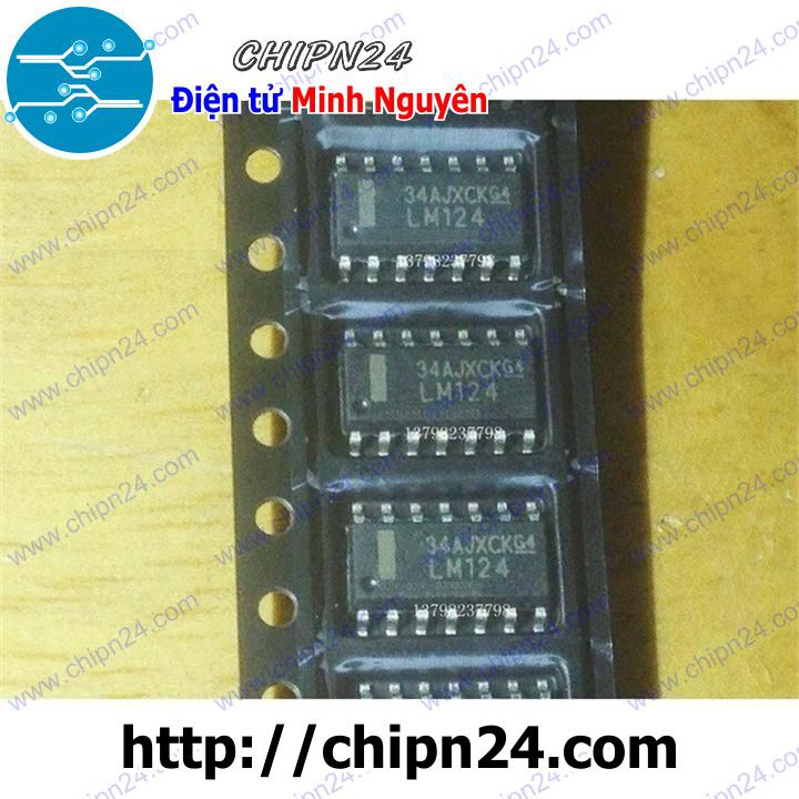 [2 CON] (SOP) IC Dán LM124 SOP-14 (SMD) (LM124DR 124)