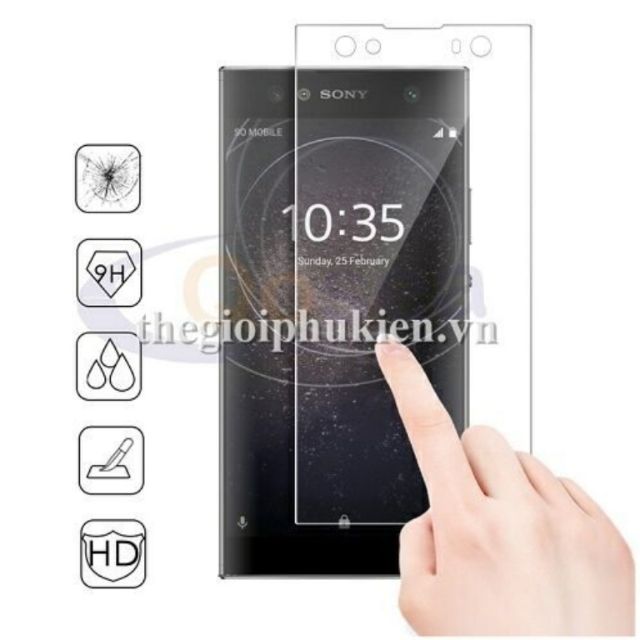 Bộ 3 dán kính cường lực Sony Xperia XA2 - Trong suốt