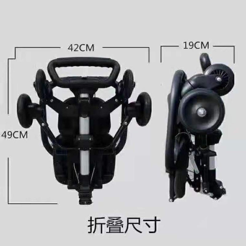 Xe đẩy 2 chiều, xe đẩy du lịch khung hợp kim chắc chắn cho bé, bảo hành 1 năm
