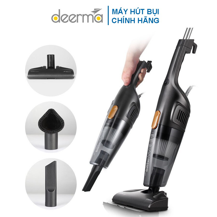 [DEERMA] Máy Hút Bụi Gia Đình Cầm Tay Deerma DX115C Công Suất 600W Lực Hút 14000Pa Bảo Hành 6 Tháng Kèm 3 Đầu Hút