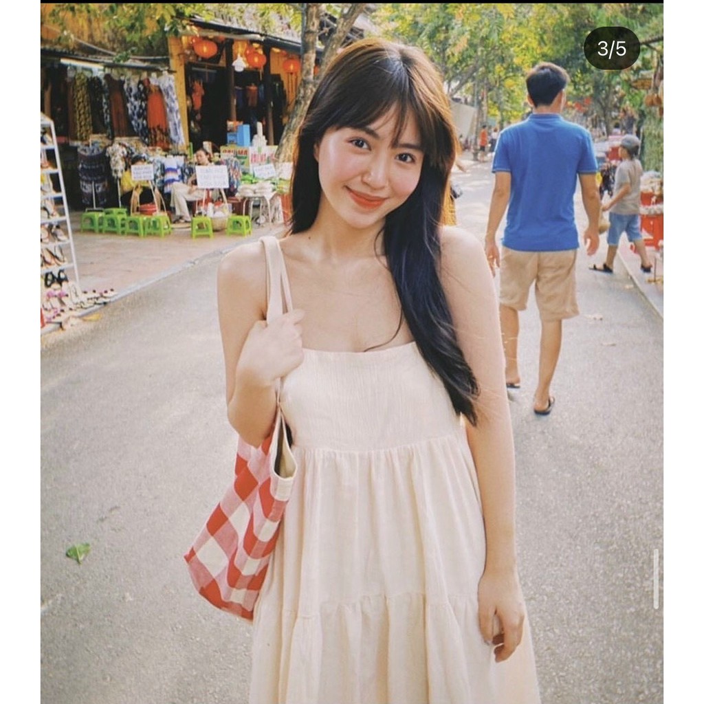 ĐẦM BABYDOLL DÀI HAI DÂY XINH XẮN MÀU NUDE TD | BigBuy360 - bigbuy360.vn