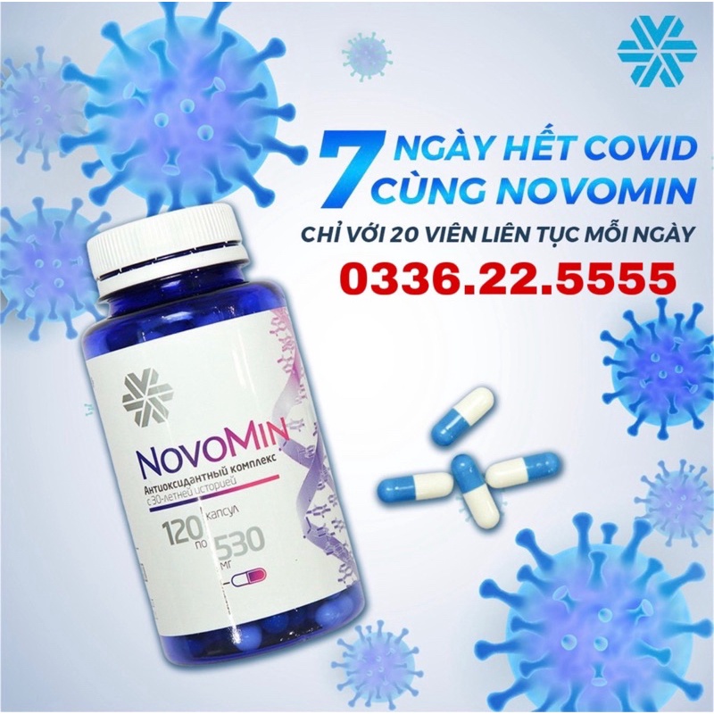 Novomin - Siberian Wellness - Fomula4 - Viên uống chống oxy hóa, phục hồi tế bào khỏe mạnh
