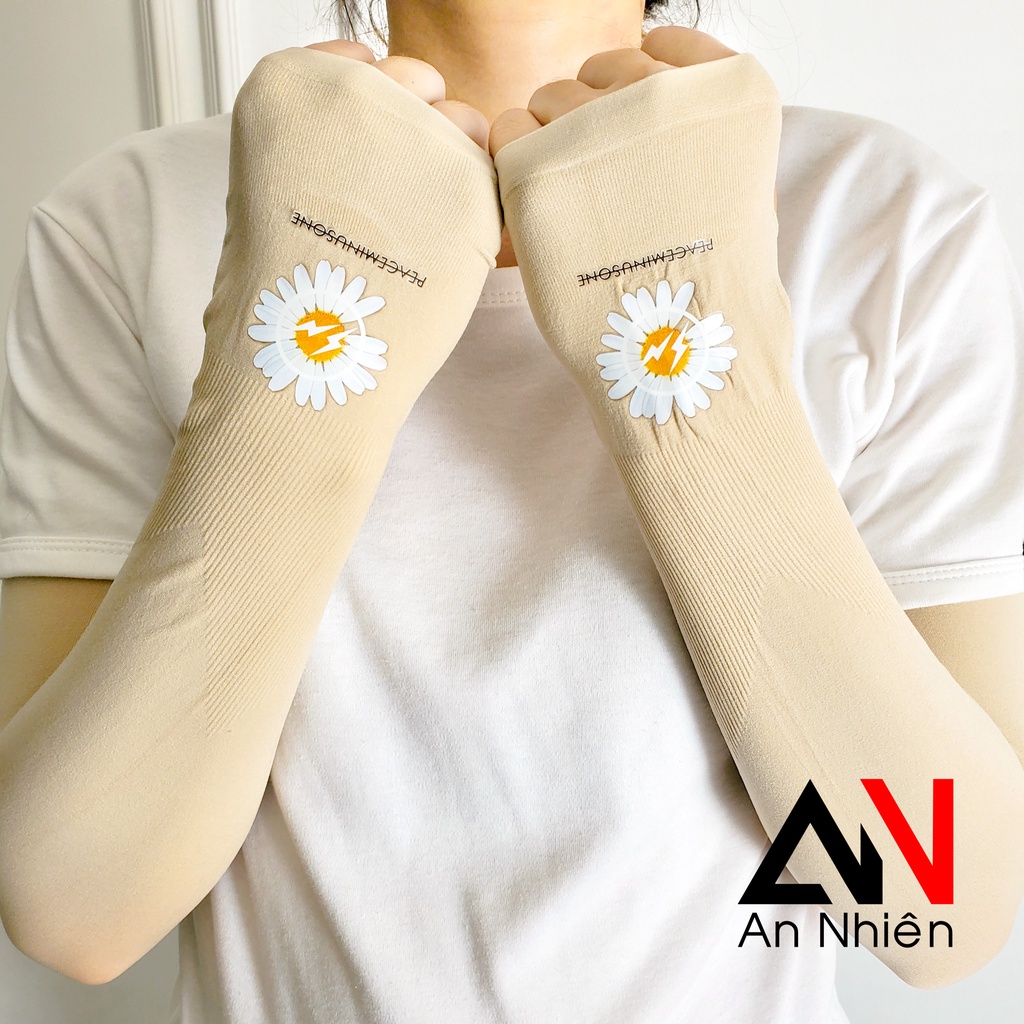 Ống tay chống nắng nữ hàng loại 1 dày dặn đàn hồi tốt mềm mịn chống tia UV hàng cao cấp loại xỏ ngón