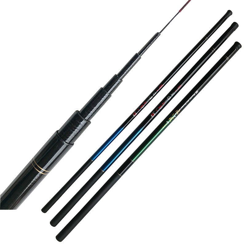 Cần câu cá đơn,cần câu tay chất liệu cacbon từ 2,7 đến 5,4m