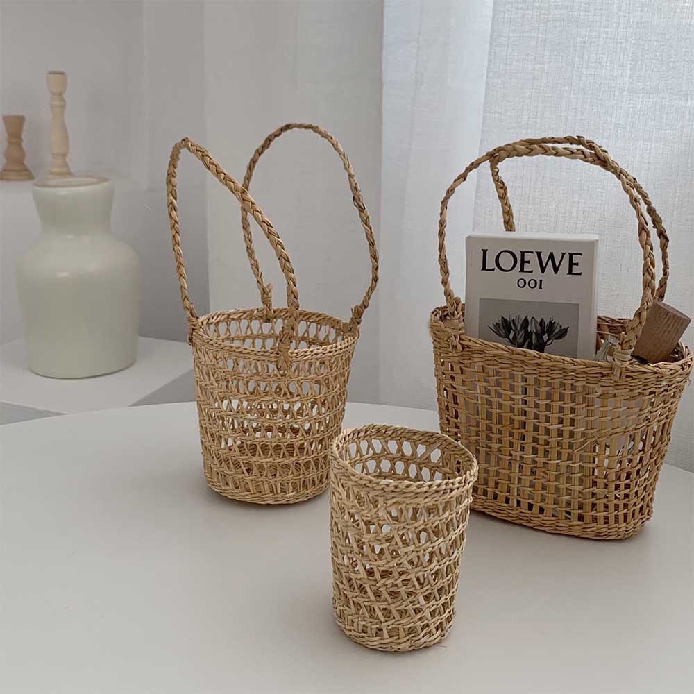 Giỏ đan đựng vật dụng tiện lợi xinh xắn