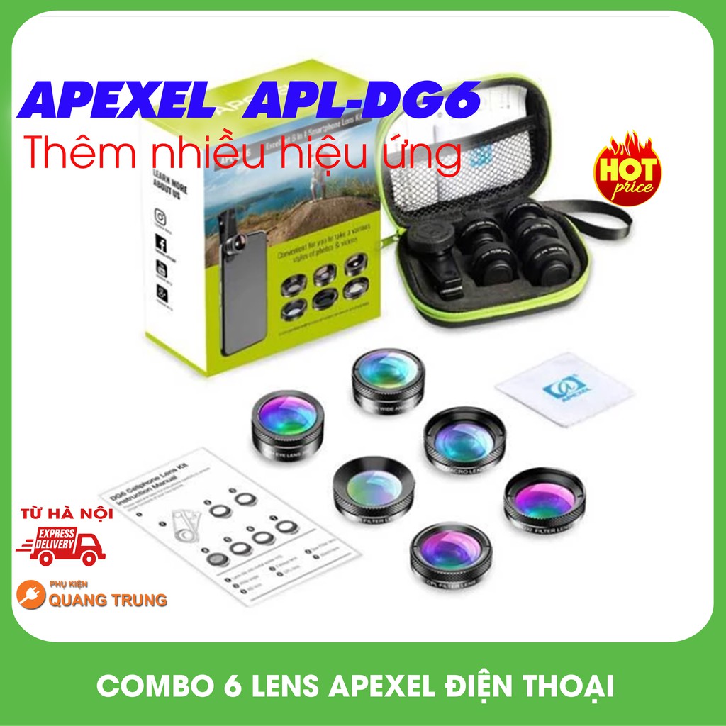 Bộ lens ống kính Apxel 6 in 1,APL-DG6,nhiều hiệu ứng