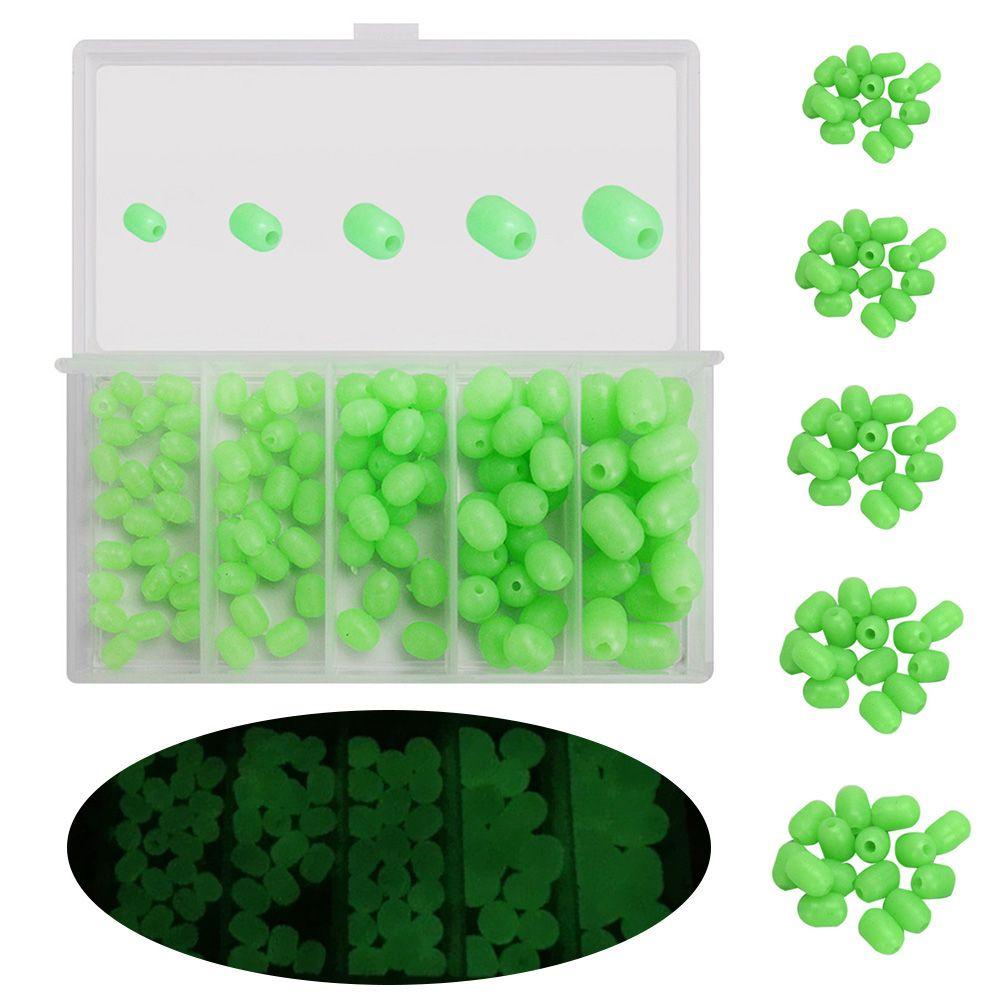 MUVAKO Hộp 100 Phao Câu Cá Mềm Phát Sáng Trong Đêm Tiện Dụng