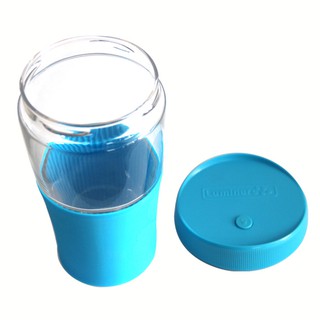Cốc thủy tinh Transportable 500ml (màu nâu/ xanh lá cây/ xanh nước biển/ hồng) - J9991