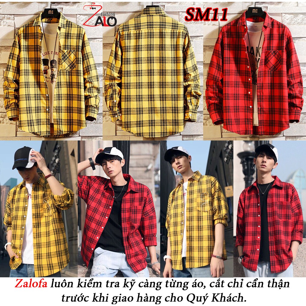 Áo Khoác Sơ Mi Caro Flannel Áo chống nắng dài tay nhiều màu Unisex | BigBuy360 - bigbuy360.vn