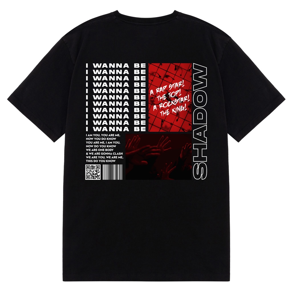 SHADOW TEE - Áo thun BTS unisex oversize 2 màu đen/trắng