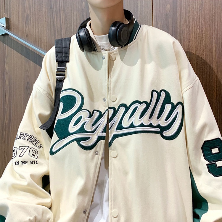 Áo Khoác Bóng Chày  Royally - Shop Rew2021 - Áo  Bomber Hàn Quốc Nam Nữ Unisex - Ulzzang Hot- Vải Kaki 2 Lớp Dày ẤM Đẹp