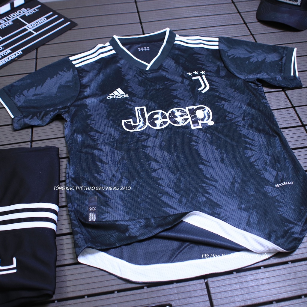 Bộ quần áo đá banh CLB Juventus màu đen mùa 2022/2023 hàng cao cấp Thailand