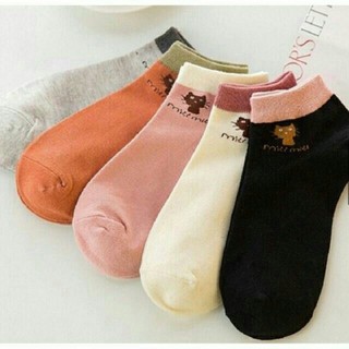 Combo 10 Đôi Tất Mèo Cotton Cổ Ngắn loại mỏng