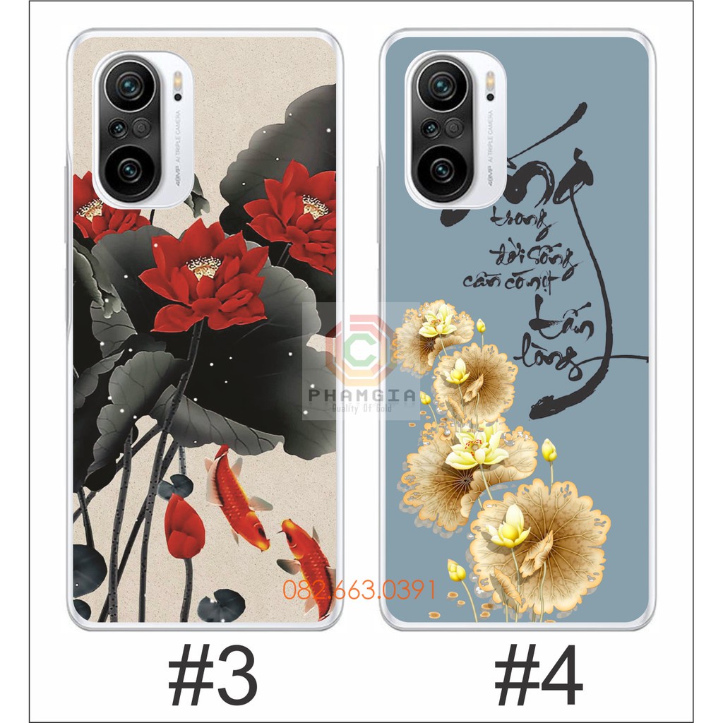 Ốp lưng Xiaomi Redmi K40 / K40 Pro 5G / Xiaomi 11i / Poco F3 dẻo trong in hình thư pháp