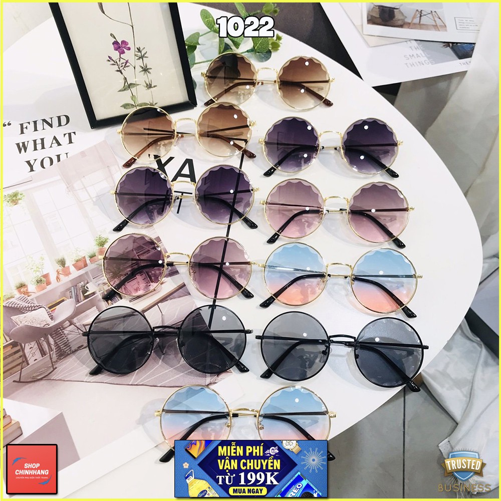 KÍNH MÁT NỮ GỌNG RĂNG CƯA ĐỘC LẠ FORM TRÒN THỜI TRANG SH1022