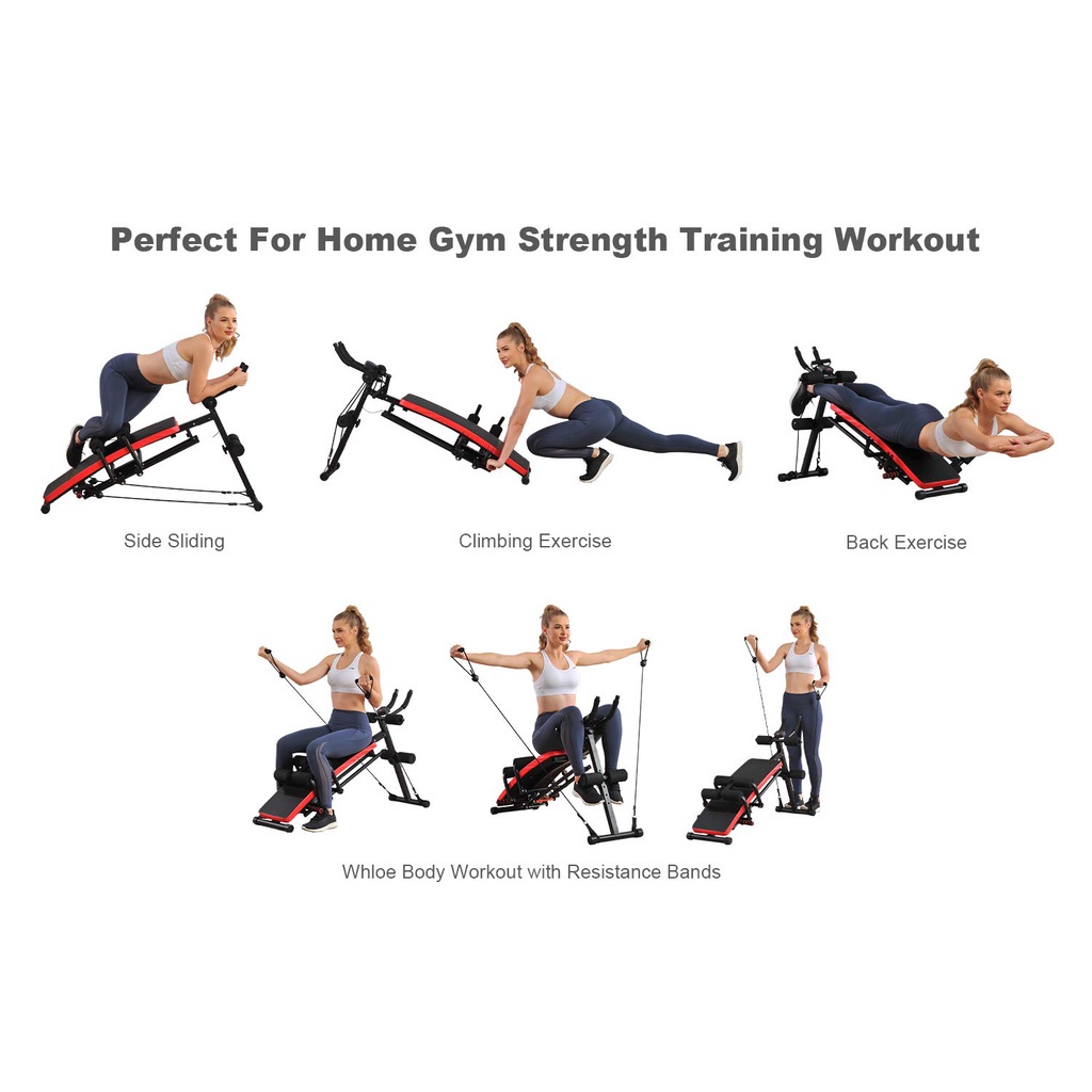 Ghế gập bụng chống đẩy đa năng cao cấp Abcoaster, Máy tập bụng nâng cao tại nhà giúp tăng cơ giảm mỡ hiệu quả Hapo