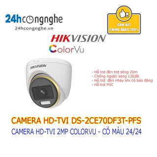 Camera HDTVI ColorVu 2MP HIKVISION DS-2CE70DF3T-PFS