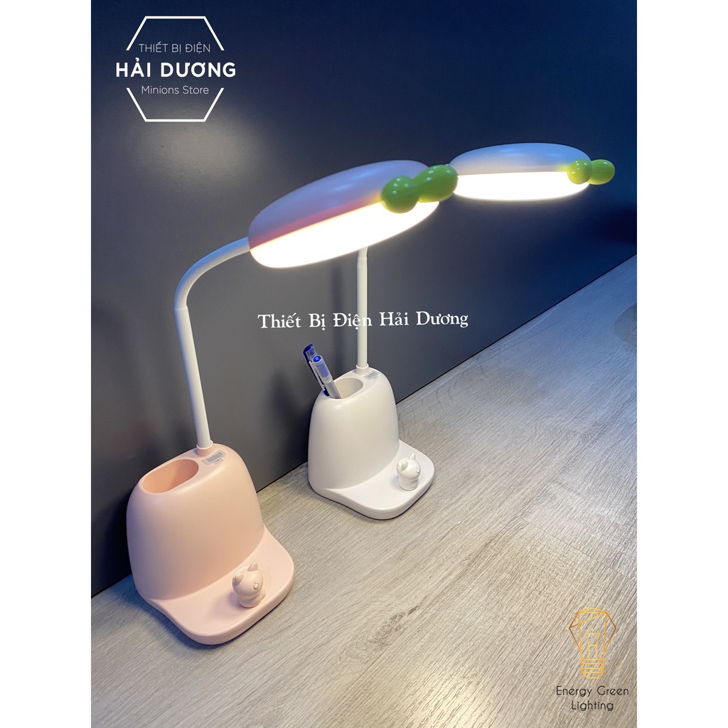 Đèn bàn LED dễ thương con mèo DB-2239 cảm ứng tắt mở 3 chế độ ánh sáng - tăng giảm ánh sáng có 2 màu trắng hồng-Có video