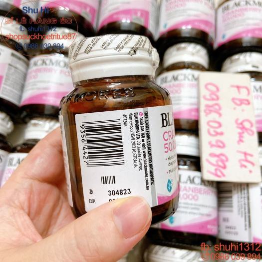 Viên uống hỗ trợ đường tiết niệu, bàng quang hàm lượng cao 50000mg, blackmores cranberry forte 30 viên
