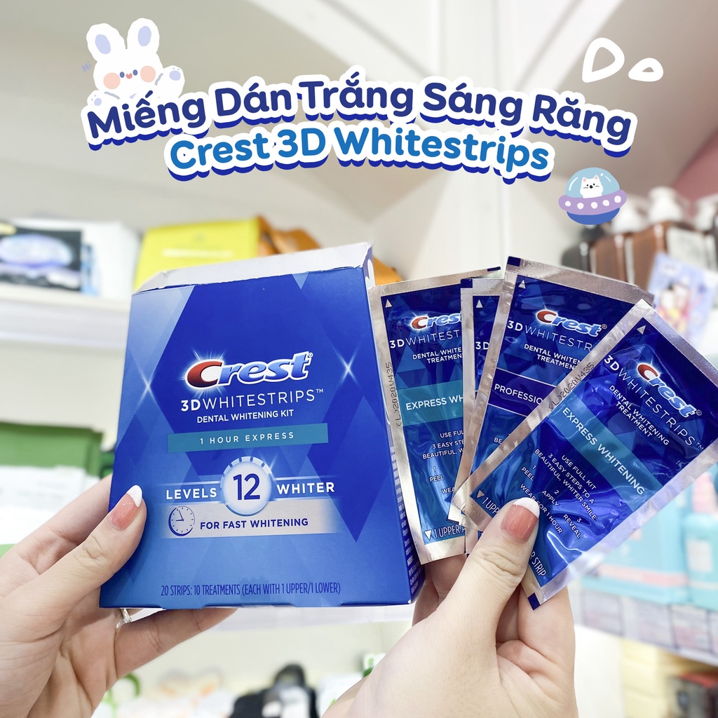 Miếng Dán Trắng Sáng Răng Crest 3D Whitestrips Dental Whitening Treatment Levels 18