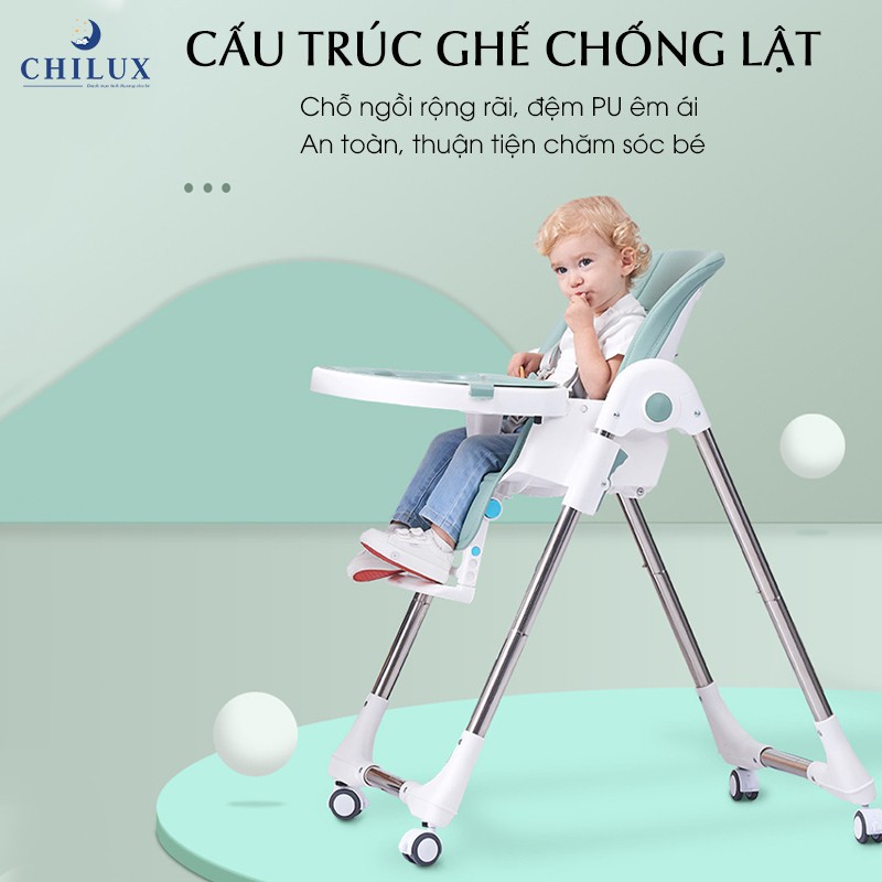 GHẾ ĂN DẶM ĐA NĂNG CHILUX GROW S – Màu xanh