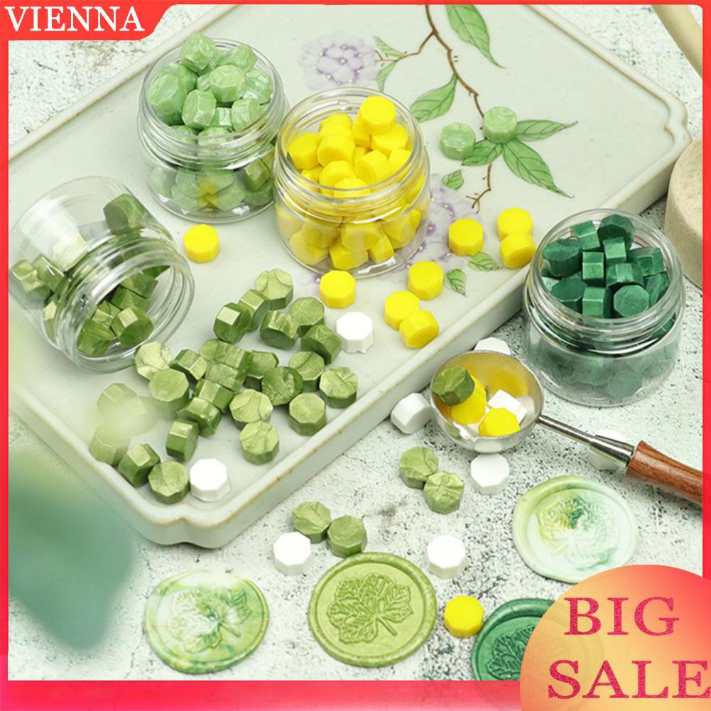 Túi 100 hạt sáp hình bát giác đóng dấu làm đồ trang trí thủ công