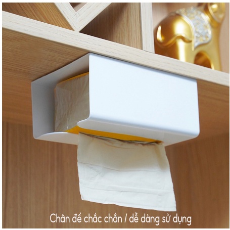 Hộp Đựng Khăn Giấy Dán Tường Nhà Tắm Nhà Bếp, Bàn Làm Việc Đựng Túi Rác Thông Minh 88310