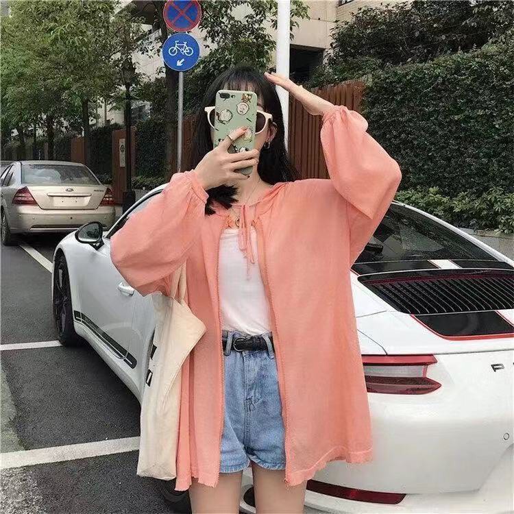 Áo Khoác Chống Nắng Dệt Kim Màu Trơn Tay Dài Dáng Rộng Phối Khóa Kéo Phong Cách Hàn Quốc Thời Trang Cho Nữ | BigBuy360 - bigbuy360.vn