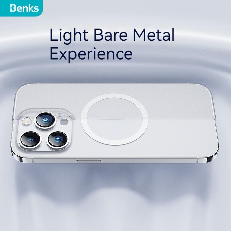 Ốp Điện Thoại Benks Bằng PC Nhám Trong Suốt Siêu Mỏng Hít Nam Châm Chống Dấu Vân Tay 0.9mm Cho IPhone 14 Plus Pro Max