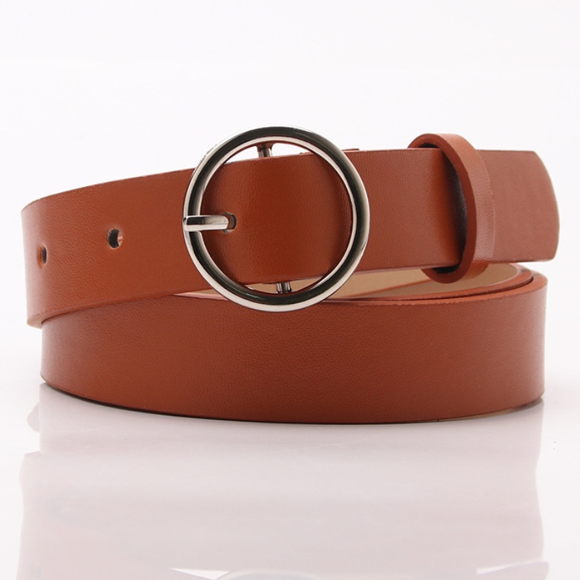 Thắt Lưng Nữ Thời Trang Kiểu Classic Mặt Khóa Kim Loại Hình Tròn Chất Liệu Da PU TL013 ShopMaySG Dây Nịt Nữ