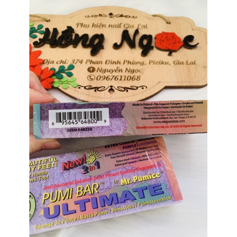 Miếng Bọt Biển Chà Gót Chân Pumi Bar Giúp Loại Bỏ Da Chết Chính Hãng Mỹ