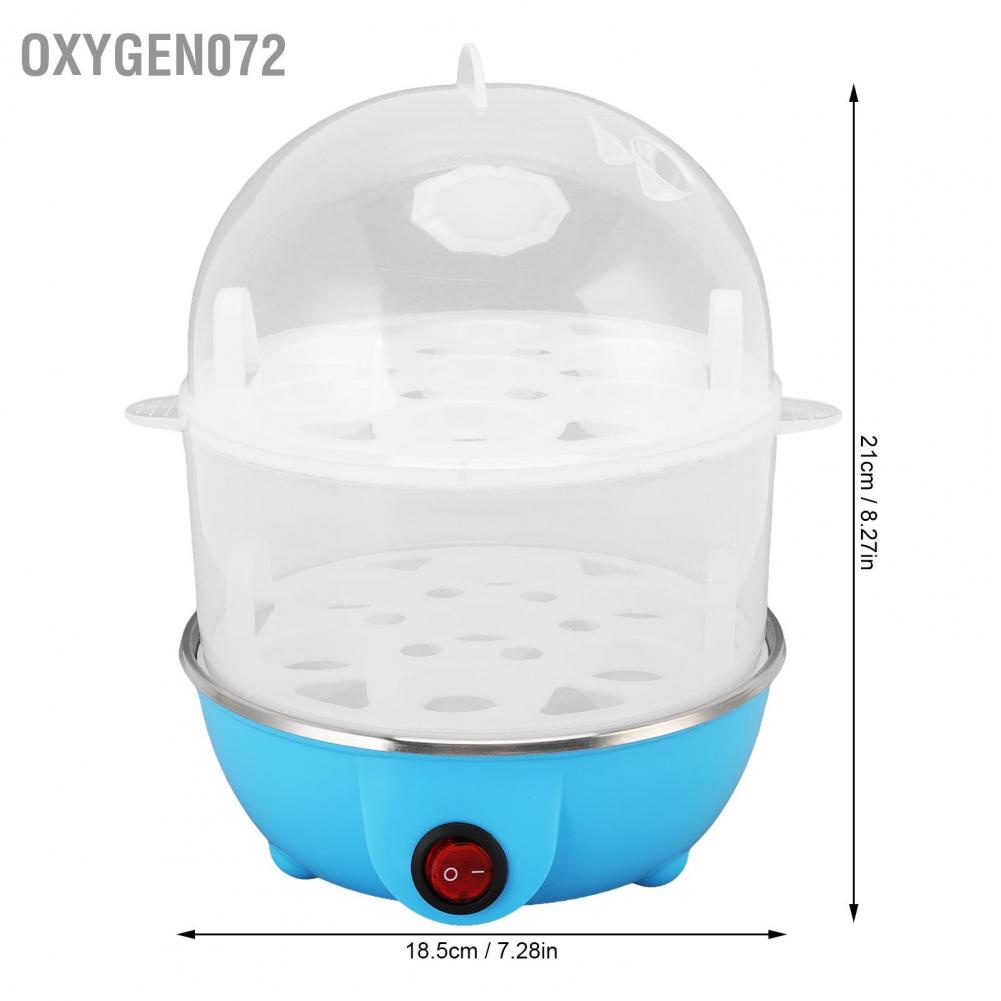 Oxygen072 Dash Egg Cooker 350W 2 Lays 14Pcs A Time Tự động tắt nguồn An toàn Nồi tráng trứng PP bền với cốc đo cho gia đình