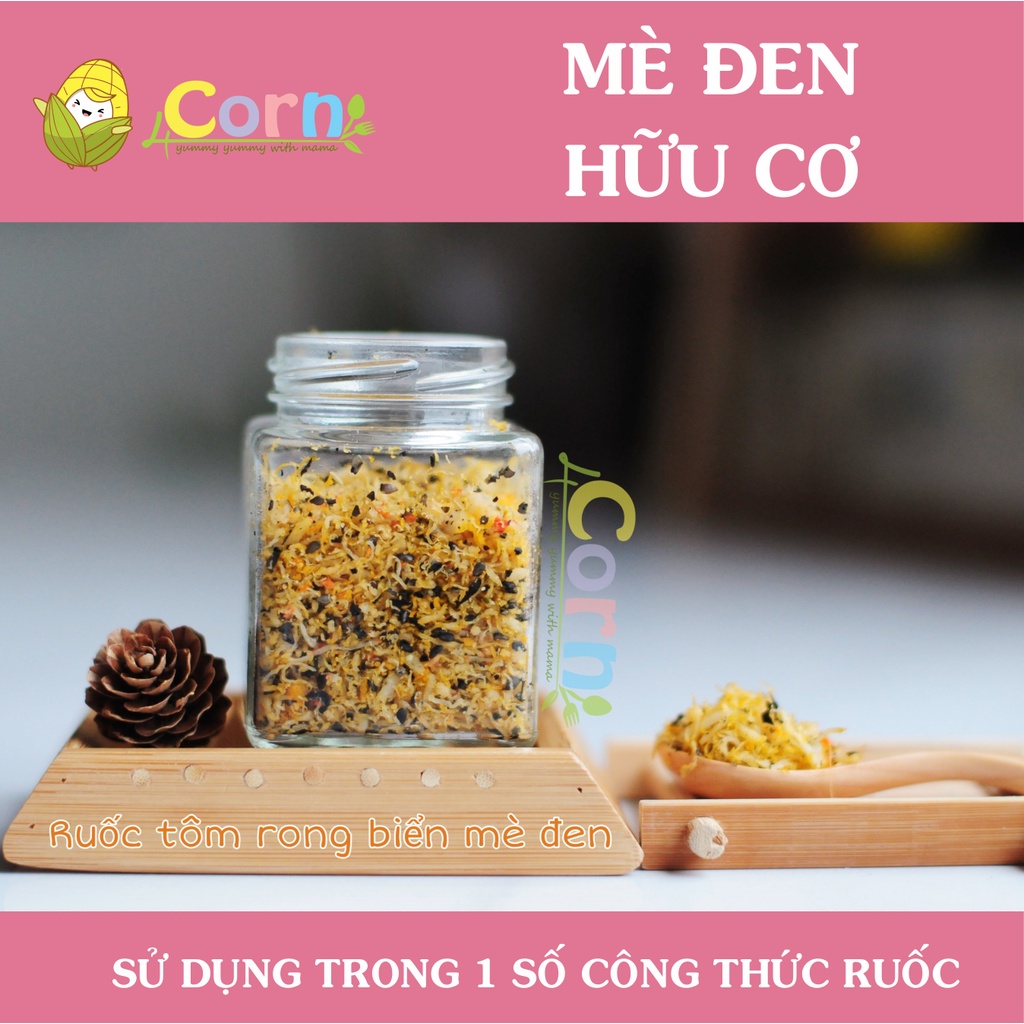 Hạt mè đen - mè trắng hữu cơ - Cho bé 9m+