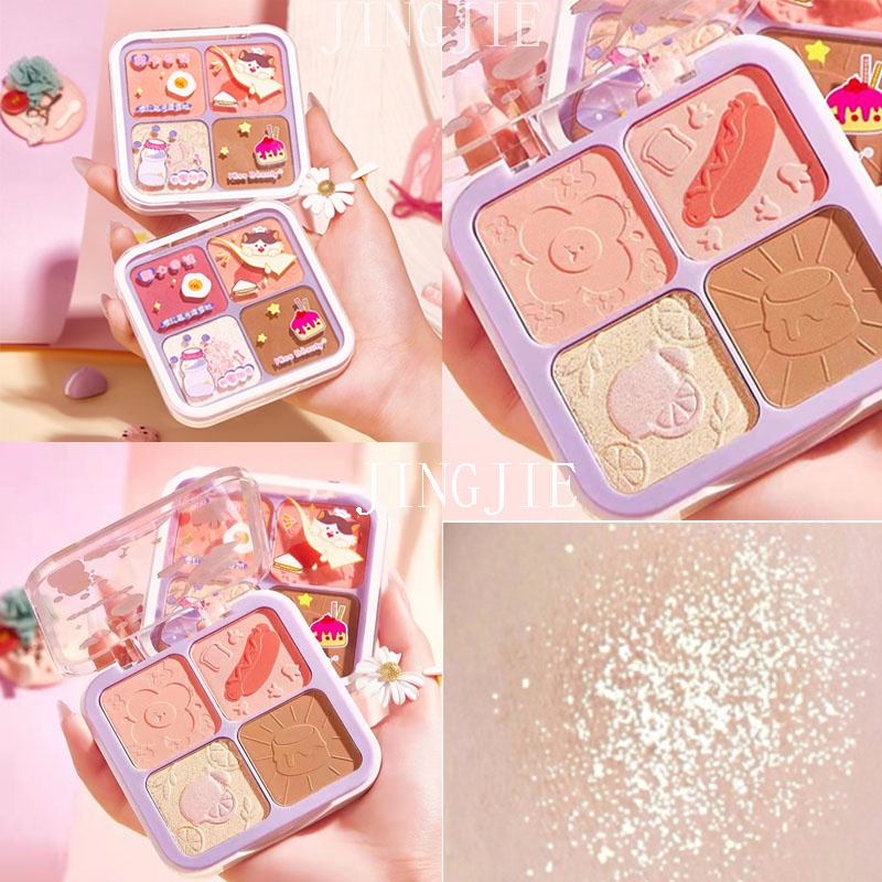 Bảng Phấn Trang Điểm Mắt Má Hồng Tạo Khối Bắt Sáng Lâu Trôi Kiss BEAUTY