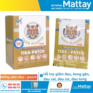 Miếng Dán Giảm Đau Con Hổ Tika - Patch Hỗ trợ giảm đau trong các trường hợp bong gân, đau vai, đau cơ, đau lưng (20 gói)