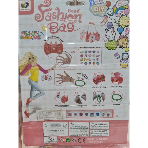 Bộ trang trí giỏ xách, xâu hạt, làm nhẫn và sticker DIY cho bé