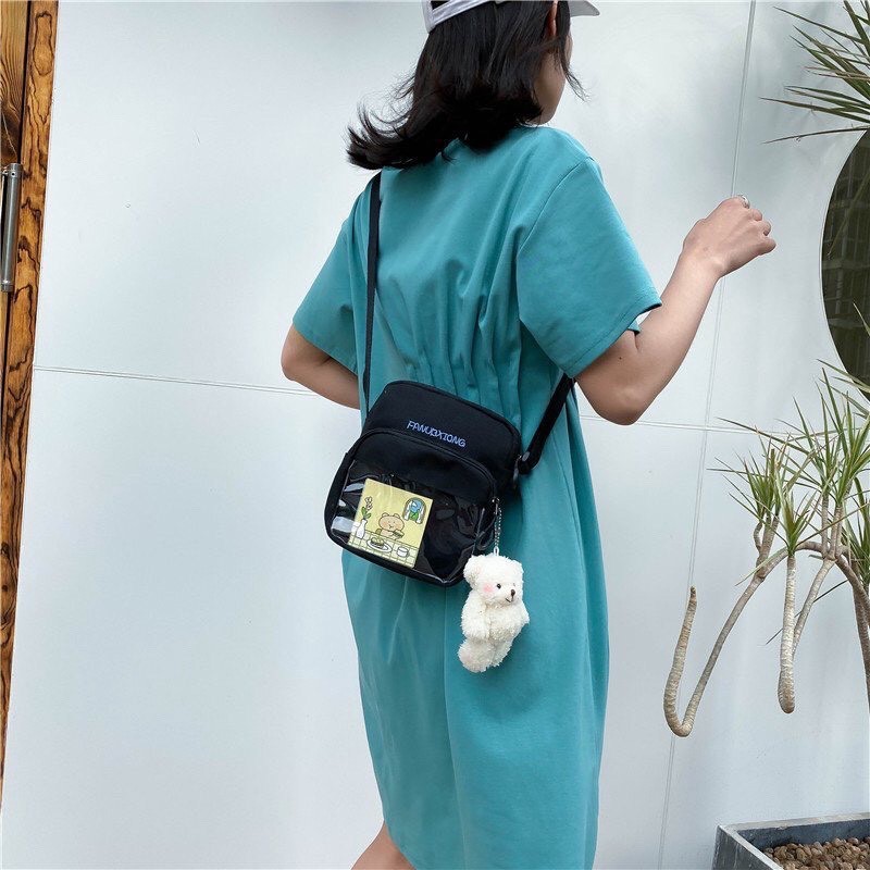 [Mã FAMAYWA2 giảm 10k đơn từ 50k] Túi tote Vải Canvas Đeo Chéo Trong Suốt Phong Cách Hàn Quốc siêu hót | BigBuy360 - bigbuy360.vn