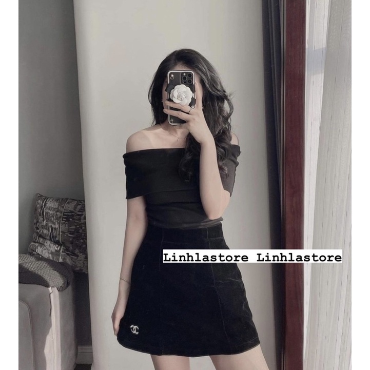 ÁO TRỄ VAI MÙA HÈ TAY CỘC HÀN QUỐC  ÁO TRỄ VAI ÔM BODY