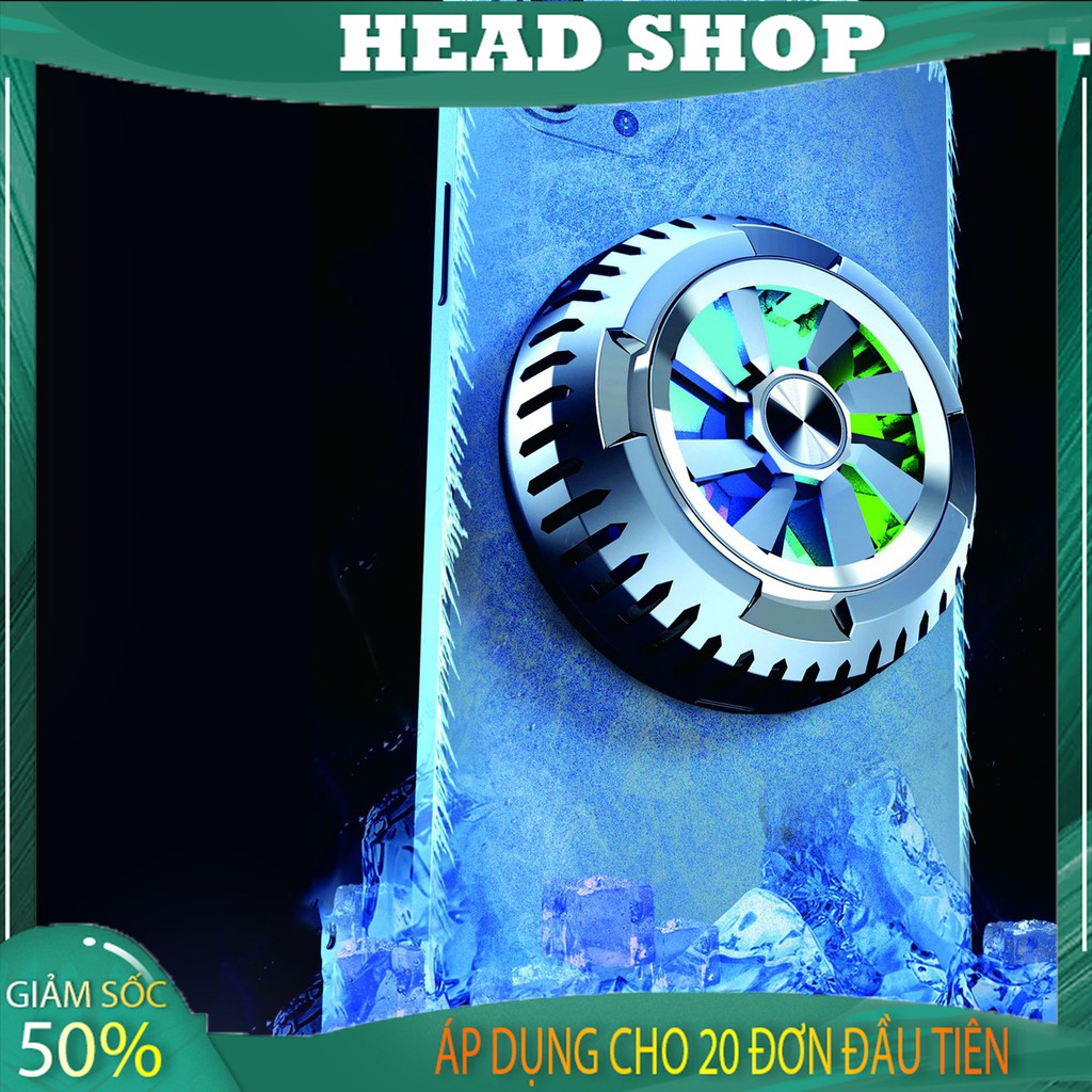 Quạt tản nhiệt gaming nam châm cho điện thoại máy tính bảng X6 tản nhiệt sò lạnh siêu mát HEAD SHOP