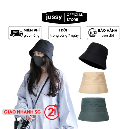 Mũ Bucket Vành Cụp Trơn Jussy Fashion Kiểu Nón Tai Bèo Nam Nữ Phong Cách Ulzzang Unisex Nhiều Màu Hot