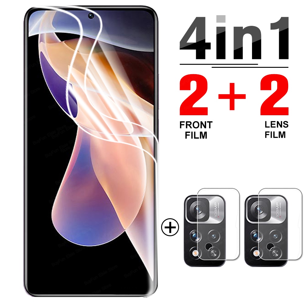 Miếng Dán Hydrogel 4 Trong 1 Bảo Vệ Màn Hình Cho Xiaomi Redmi Note 11 Pro Plus Redmi Note 11 5G