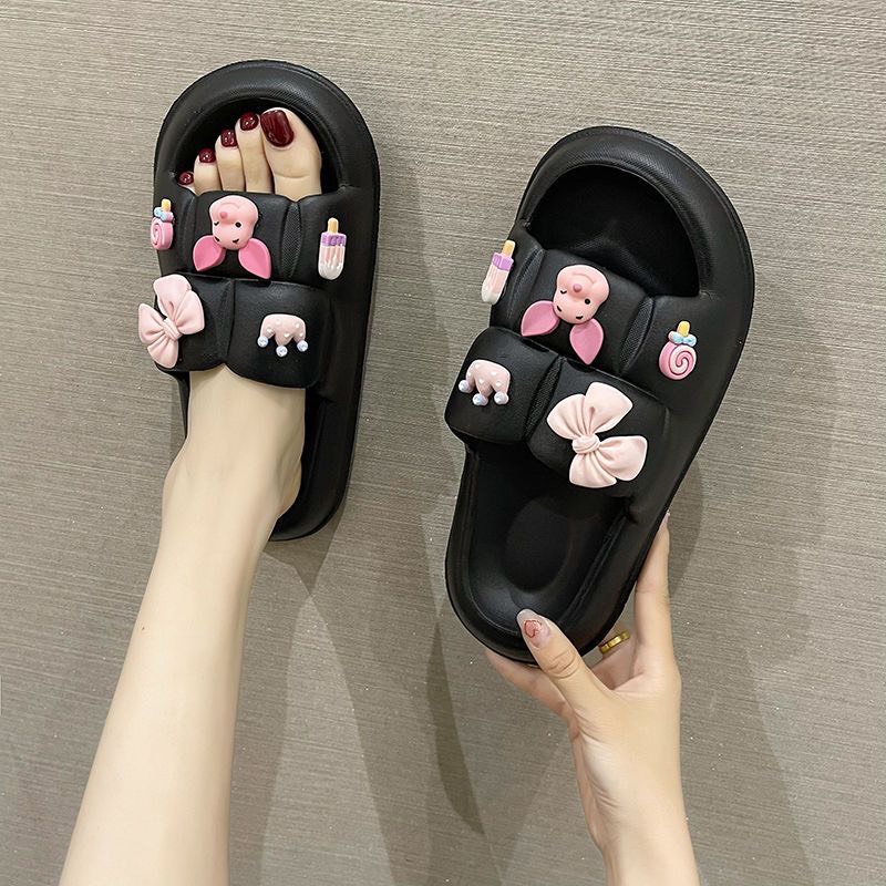 JY300-C8 HEO PEPPA Dép bánh mì đúc liền 5 màu sắc kiểu mới