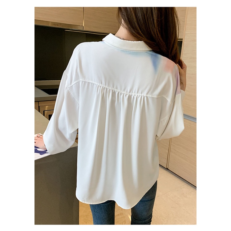 Áo Sơ Mi Tay Dài In Họa Tiết Thời Trang 2022 Mới Cho Nữ