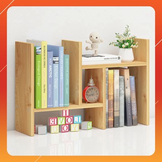 Kệ sách gỗ lắp ghép để bàn đa năng