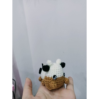 Móc khóa len bò sữa