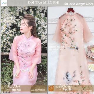 Áo dài cách tân nữ họa tiết cao cấp a14