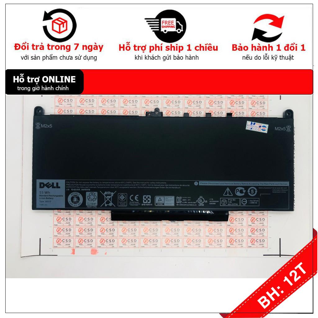 BH 12TH Pin Laptop Dell Latitude E7270 E7470 Series Mã Pin J60J5 và MC34Y   Loại 55Wh Hàng Zin có Video Thực tế