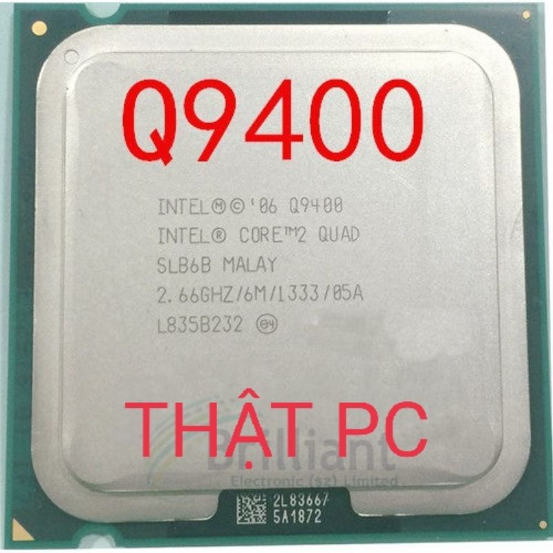 Chip CPU Q9400 Core 2 Quad 4 nhân 4 luồng