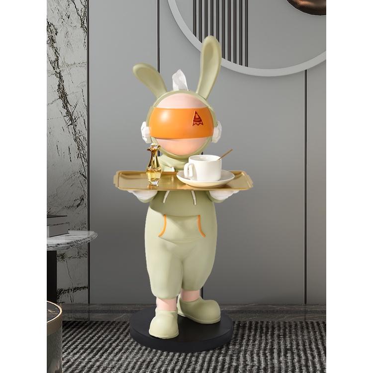 Tượng bearbrick gấu đỡ khay, gấu bồi bàn trang trí sang trọng và thời thượng
