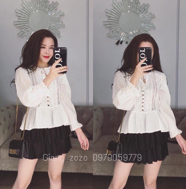 Áo baby doll tay phồng